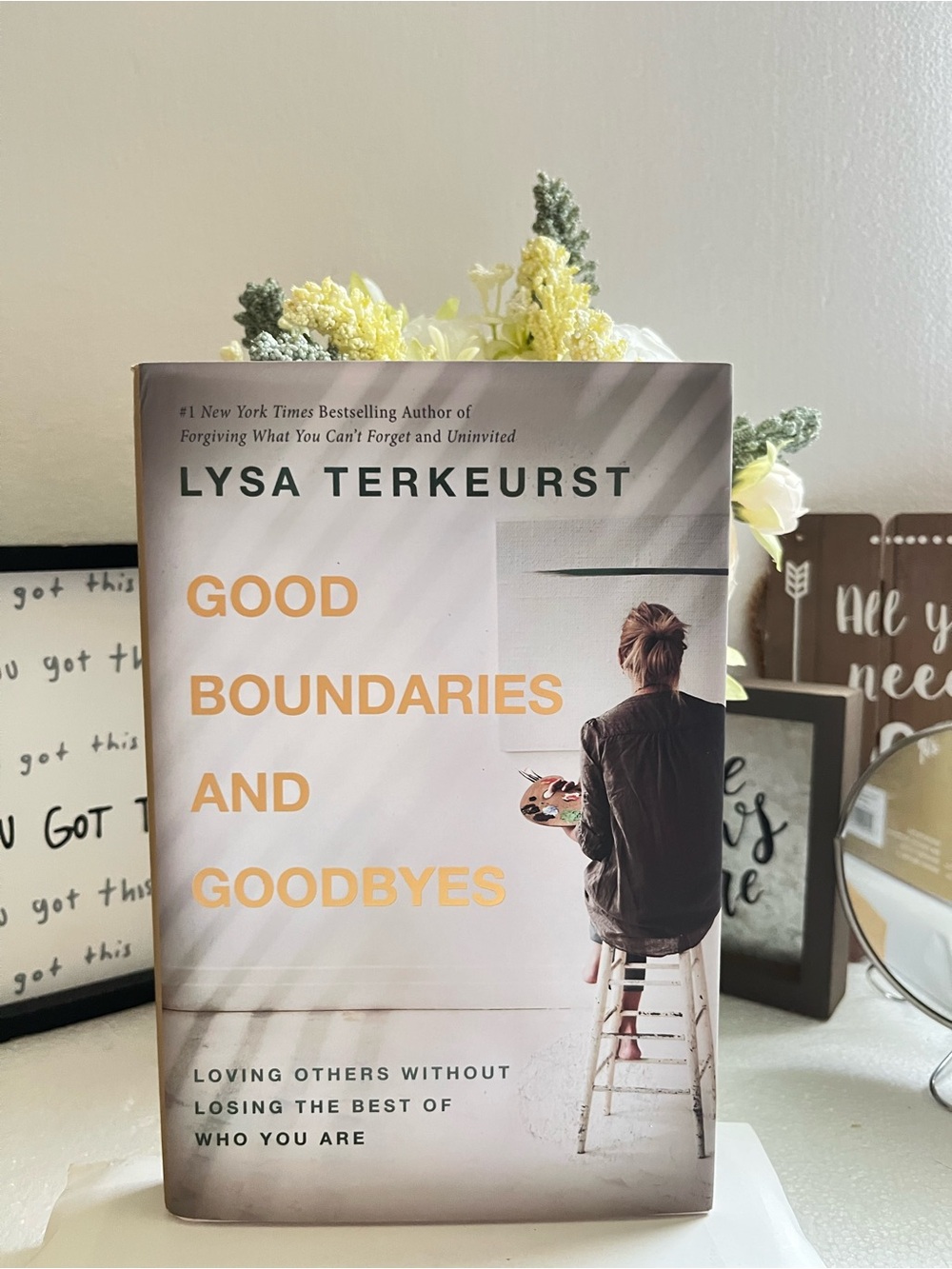 Good Boundaries and Goodbyes Book - Cream and Yellow Cover